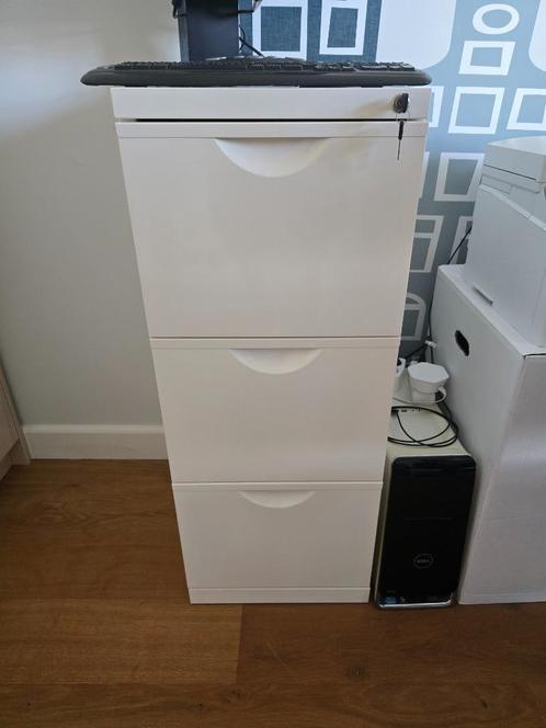Archiefkast / Dossierkast met 3 laden - wit, Huis en Inrichting, Kasten | Roldeurkasten en Archiefkasten, Gebruikt, 100 tot 150 cm