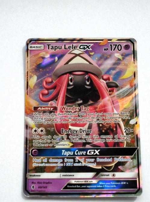 Tapu Lele GX Ultra Rare - 60/145 // Pokémon kaart, Hobby en Vrije tijd, Verzamelkaartspellen | Pokémon, Zo goed als nieuw, Losse kaart