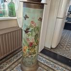 Unieke art nouveau plantenzuil met bloemen vlinders vogel, Ophalen, Zo goed als nieuw, Binnen