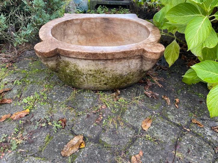 Antiek natuursteen marmeren arduinen of doopvont of bloembak, Antiek en Kunst, Curiosa en Brocante, Ophalen