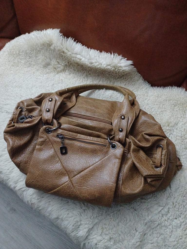 Mooie bruine handtas in goede staat, Ophalen of Verzenden, Zo goed als nieuw, Bruin, Handtas