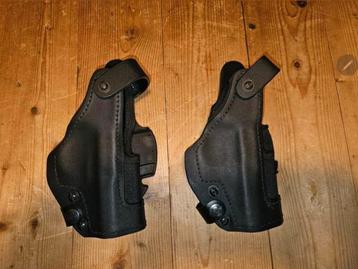 Diverse pistoolholsters canvas leder NL leger  beschikbaar voor biedingen