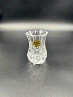 Vintage Mini Bloemenvaasje Kaarshouder Tafeldecoratie, Overige kleuren, Ophalen of Verzenden, Minder dan 50 cm, Glas