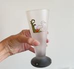 5 vintage taps toelopende glazen zwaan , zwarte voet 0502, Huis en Inrichting, Keuken | Servies, Glas, Glas of Glazen, Ophalen of Verzenden
