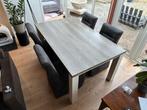 Eetkamer tafel met 4 stoelen, Huis en Inrichting, Ophalen, Gebruikt, 50 tot 100 cm, Vijf personen of meer