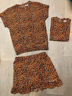 Leuke set! Rokje met 2 shirts panterprint We Fashion zgan, Ophalen of Verzenden, Zo goed als nieuw, Meisje