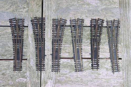 Fleischmann 6 x 6048 hoge snelheid wissels, 4 rechts, 2 link, Hobby en Vrije tijd, Modeltreinen | H0, Zo goed als nieuw, Rails