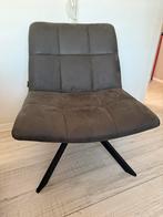 Industriële fauteuil Eevi antraciet eco-leer, Huis en Inrichting, Stoelen, Ophalen, Leer, Zo goed als nieuw, Eén