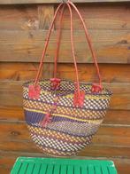 Nieuwe collectie Bolgatanga mand met lange hengsels uniek, Ophalen of Verzenden, Nieuw, Rond, Overige materialen