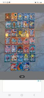 45 Topps Pokemon Kaarten, Ophalen of Verzenden, Gebruikt, Meerdere kaarten, Foil