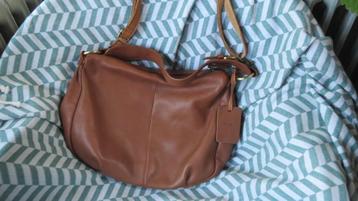 Burkely leren tas, 2 hengsels, 32x28x11cm, caramel bruin beschikbaar voor biedingen