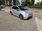 Fiat 500 E 24kwh Silver Metallic Black Leather NW APK, Gebruikt, Zwart, 4 stoelen, Leder