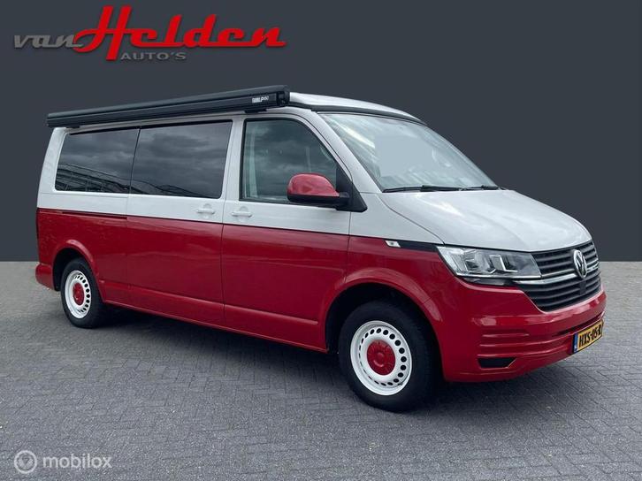 Volkswagen Transporter 2.0 TDI L2 Buscamper 4 pers Leder Fia, Caravans en Kamperen, Campers, Volkswagen, Diesel, Handgeschakeld