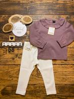 Baby girl Wibra setje shirtje paars legging wit maat 68, Ophalen of Verzenden, Nieuw, Meisje, Setje