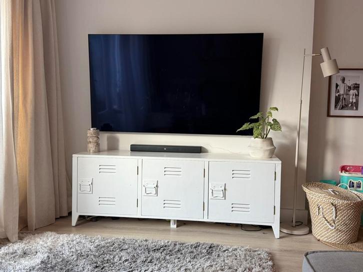 HKliving locker dressoir HOUT tv meubel wit 160 cm breed, Huis en Inrichting, Kasten | Televisiemeubels, Gebruikt, Minder dan 100 cm