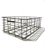 Vintage ijzeren MAND stoere draadmand rechthoek 59x38xh21, Overige materialen, Gebruikt, Mand, Ophalen of Verzenden
