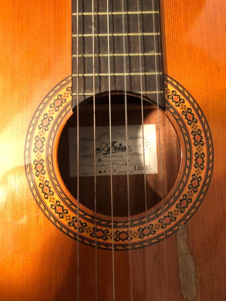 Aria AC-8 Made in Japan klassieke gitaar, Muziek en Instrumenten, Snaarinstrumenten | Gitaren | Akoestisch, Ophalen of Verzenden