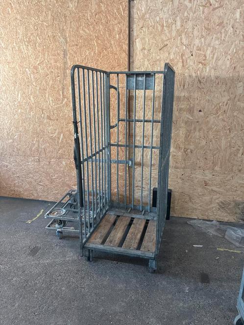 Rolcontainer Magazijn met Houten Bodem, Doe-het-zelf en Verbouw, Transportwagens, Ophalen