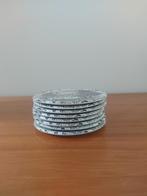 8 bruine Petitfour bordjes– English Ironstone Castles, Ophalen of Verzenden