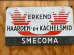 Emaille reclame bord Smecoma, Verzamelen, Merken en Reclamevoorwerpen, Reclamebord, Gebruikt, Ophalen