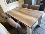 Setje Tafel en Stoelen Mooie Staat - Schoon en Werkt Goed, Ophalen, Zo goed als nieuw, 4 tot 6 stoelen
