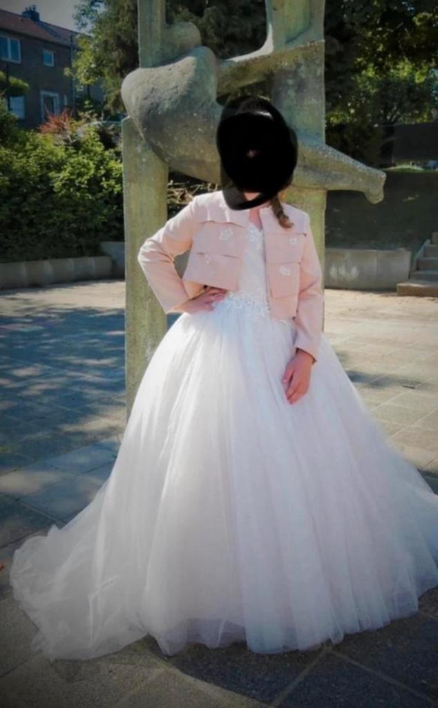 Communiejurk, Kinderen en Baby's, Kinderkleding | Maat 146, Zo goed als nieuw, Meisje, Jurk of Rok, Ophalen