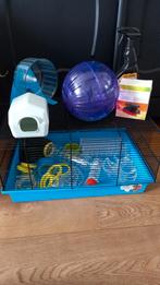 Mooie hamsterkooi, inclusief accessoires, Dieren en Toebehoren, Knaagdieren en Konijnen | Toebehoren, Ophalen, Gebruikt