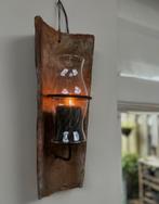 Oude franse dakpan windlicht kandelaar sleets landelijk, Antiek en Kunst, Ophalen