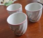 Set van 3 vintage eierdopjes, Gebruikt, Keramiek, Overige typen, Ophalen of Verzenden