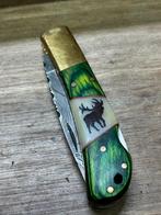 Zakmes met Damast Lemmet en Houten Handvat, Ophalen of Verzenden, Zo goed als nieuw