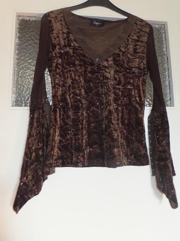 Zgan. Prachtige velvet Ibiza bohemian stijl top. Xs 34 / 36., Kleding | Dames, Tops, Zo goed als nieuw, Maat 34 (XS) of kleiner