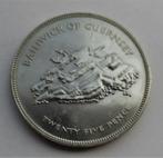 Guernsey 25 pence 1977 Queen Elizabeth II, Postzegels en Munten, Munten | Europa | Niet-Euromunten, Verzenden, Overige landen