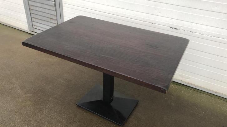 2 stuks echte bruine eiken horeca tafels 120x80 cm en 120x50, Antiek en Kunst, Antiek | Meubels | Tafels, Ophalen