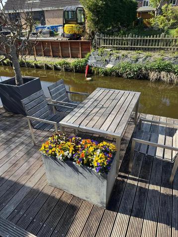Tuinset rvs/hout beschikbaar voor biedingen