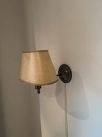 2 x Vintage Wandlamp met Stoffen Kap, Ophalen of Verzenden, Zo goed als nieuw, Metaal