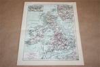 Originele oude kaart Engeland & Ierland waterwegen 1900!!, Gelezen, Ophalen of Verzenden