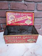 antiek chocoladeblik "Chocolaad Grootes Africain"., Verzamelen, Blikken, Ophalen of Verzenden, Gebruikt, Overige