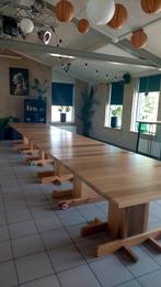 Massief Eiken Verrijdbare Tafel, Huis en Inrichting, Ophalen, Eikenhout, 200 cm of meer, 50 tot 100 cm