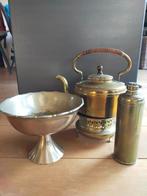 koperen ketel + theelicht, kruik en schaal, Antiek en Kunst, Ophalen of Verzenden