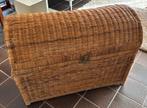Grote gevlochten rieten mand, reiskist of hutkoffer, Ophalen, Minder dan 50 cm, Gebruikt, 50 tot 75 cm