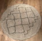 Rond vloerkleed - Crème/Grijs, Huis en Inrichting, Stoffering | Tapijten en Kleden, 100 tot 150 cm, Wit, Rond, Ophalen of Verzenden