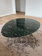 Furnified Richard Salontafel - Groen Marmer, Ophalen, 50 tot 100 cm, Zo goed als nieuw, Metaal