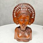 handgesneden Balinese houten buste, Antiek en Kunst, Ophalen of Verzenden
