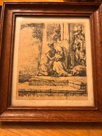 Rembrandt ets, Antiek en Kunst, Kunst | Schilderijen | Klassiek, Ophalen of Verzenden