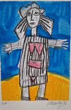 Zeefdruk Corneille " Femme epouvantail ", Antiek en Kunst, Kunst | Litho's en Zeefdrukken, Ophalen of Verzenden