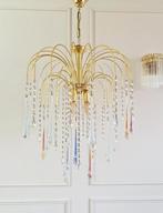 Murano regenboog druppel kroonluchter, Huis en Inrichting, Lampen | Kroonluchters, Ophalen of Verzenden, Zo goed als nieuw