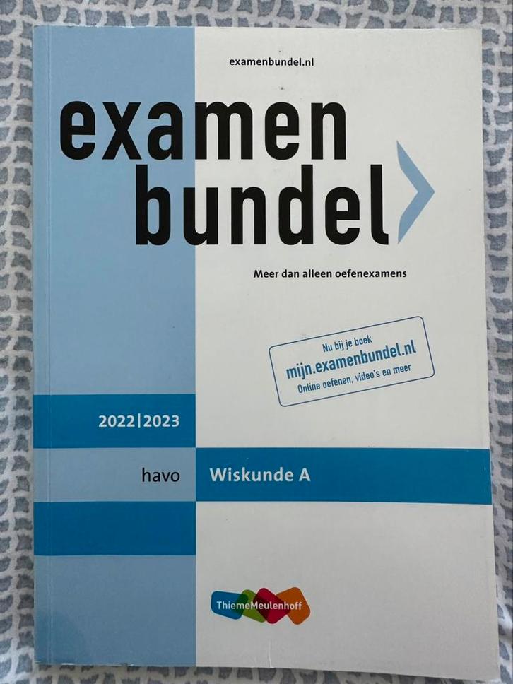 havo Wiskunde A examenbundel 2022/2023, Boeken, Schoolboeken, Zo goed als nieuw, Nederlands, HAVO, Ophalen of Verzenden