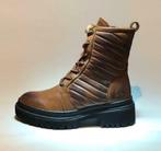 AQA maat 37 leren veterboots/rits cognac - gratis verzenden, Kleding | Dames, Nieuw, Lage of Enkellaarzen, Bruin, AQA