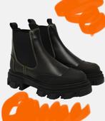 Ganni Zwarte Leren Enkellaarzen / Maat 40, Kleding | Dames, Schoenen, Zwart, Ganni, Lage of Enkellaarzen, Nieuw
