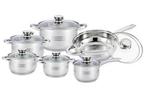 NIEUWE luxe  12 delige pannenset gas, elektra, inductie €45, Nieuw, Pannenset, Ophalen of Verzenden, NIEUWE luxe  12 delige pannenset gas, elektra, inductie €49